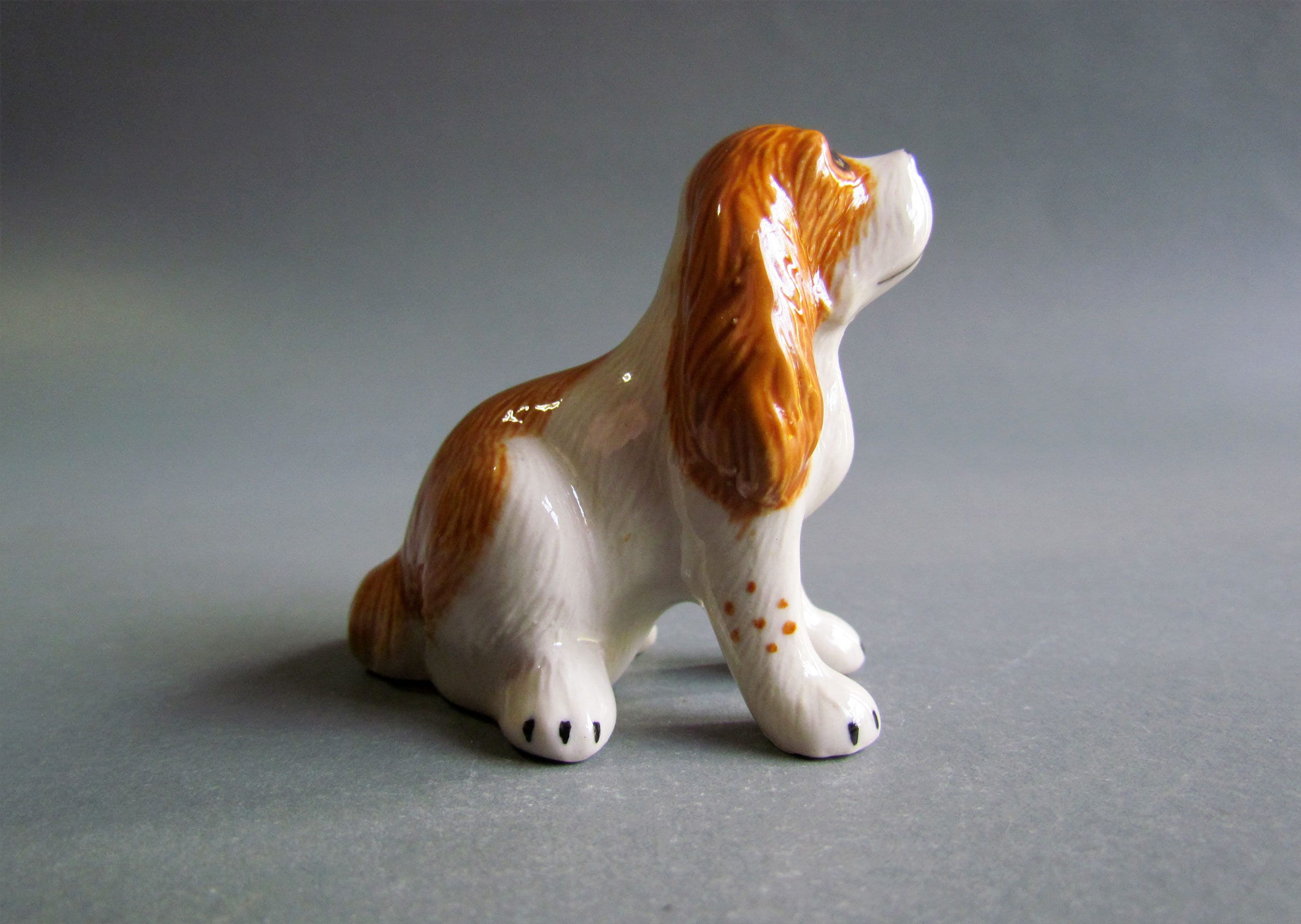Charles Dog Miniature Ceramic Animal Figurine Small Statue Etsy