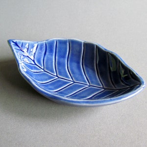 Leaf Small Bowl Ceramic Sauce Snack Dish Serving Plate Tableware Blue Leaf Green Blue Cream CHOOSE Blue