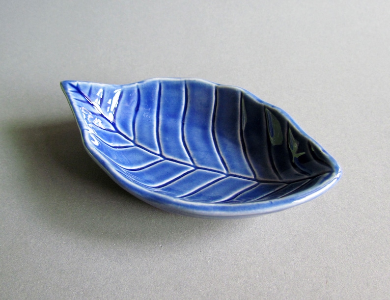 Leaf Small Bowl Ceramic Sauce Snack Dish Serving Plate Tableware Blue Leaf Green Blue Cream CHOOSE Blue