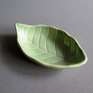 Leaf Small Bowl Ceramic Sauce Snack Dish Serving Plate Tableware Blue Leaf Green Blue Cream CHOOSE Green