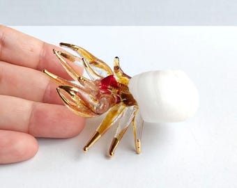 Figurine Bernard L’Ermite Imprimée 3D – Cristal Flexible Articulé – Déco Kawaii Anti-stress, Rouge