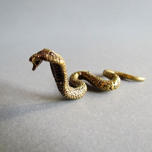 Tiny Brass Snake Animal Small Miniature Brass Figurine,snake Figurine,collectible,cobra brass,decor,gifts