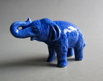 Elephant Ceramic Figurine Miniature Porcelain Animal Statue Collectible Decor mother's day Gifts Trunk Up Delft blue decorative elephants DB