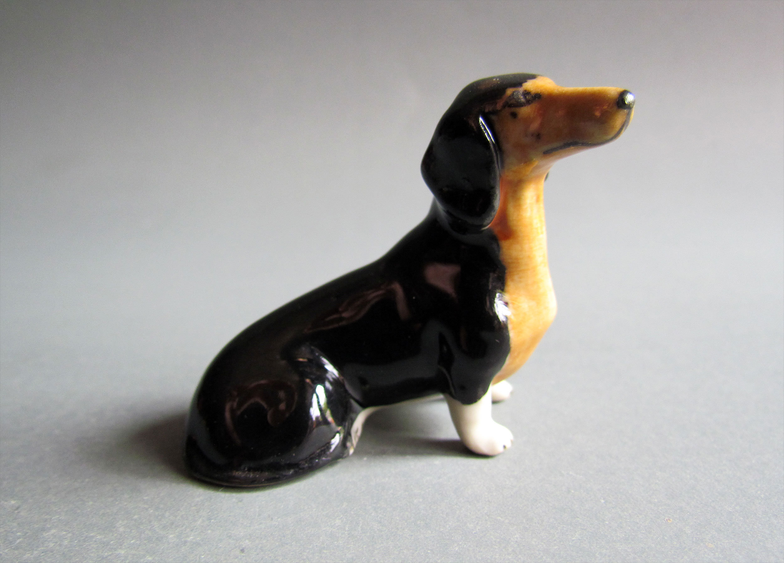 Dachshund Dog Small Pets Miniatures Ceramic Animal Figurine Etsy