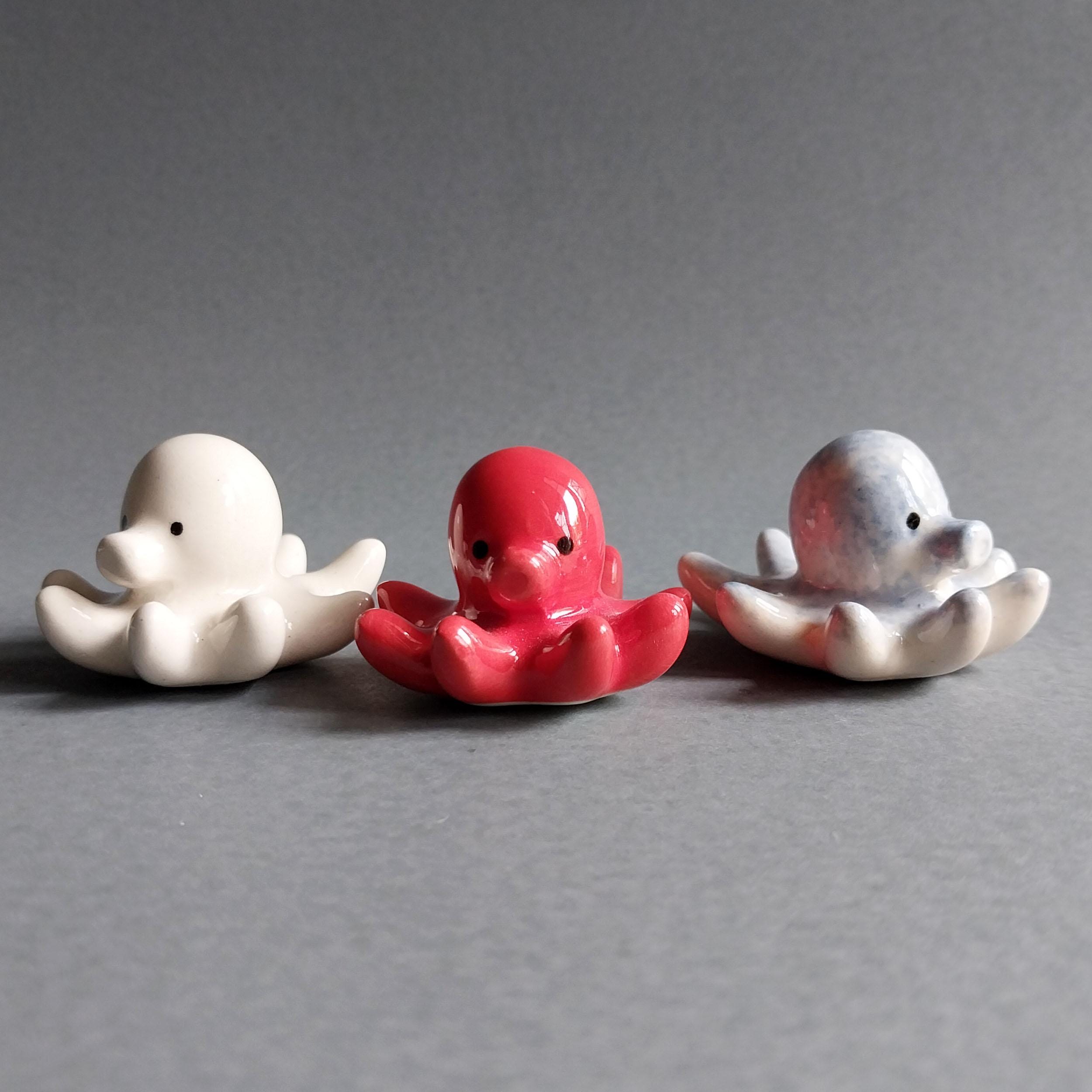 手作りのミニ陶器製タコの置物 - 航海装飾彫刻 - Etsy 日本