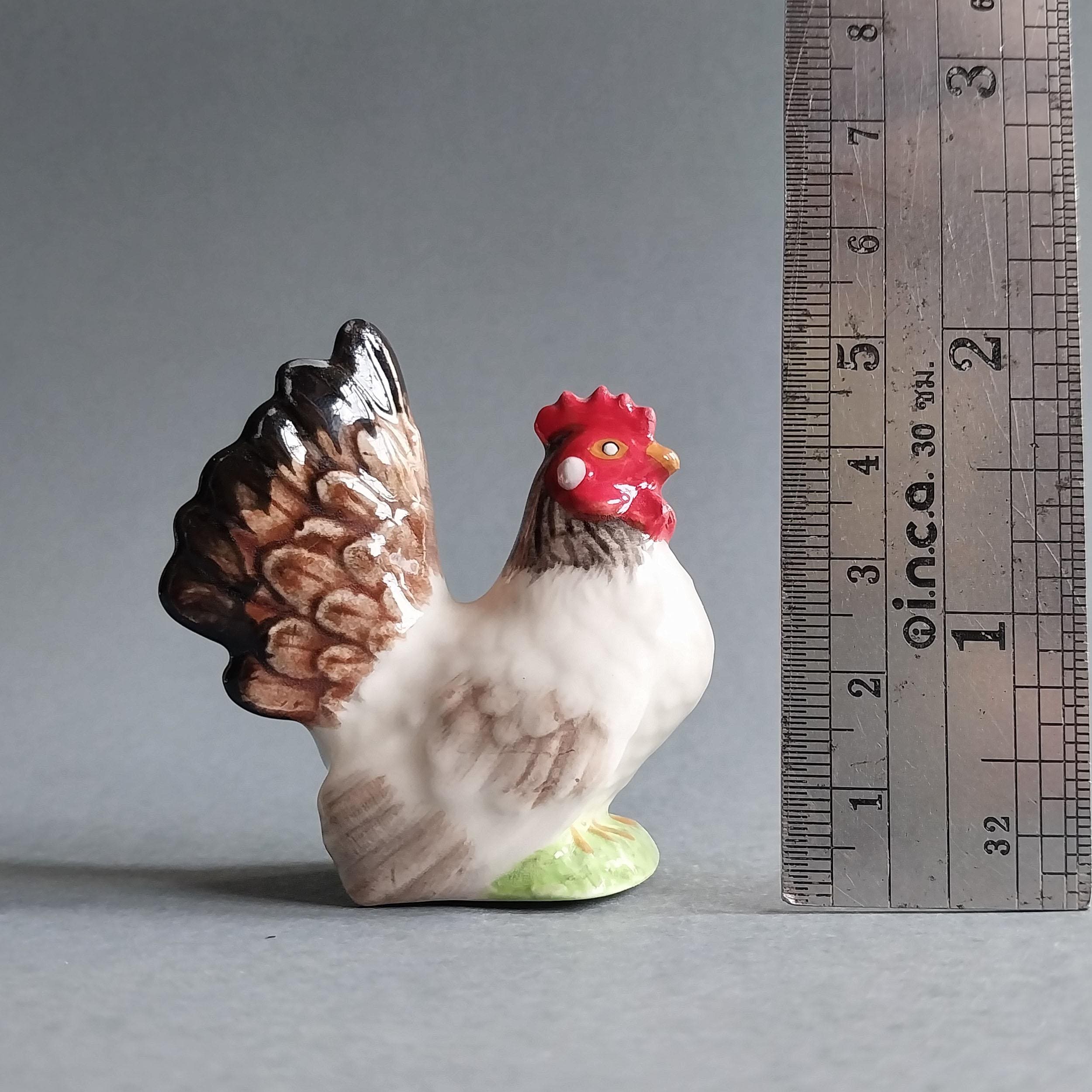 農婦 鶏 陶器 フィギュリン 農婦 鶏 陶器 フィギュリン