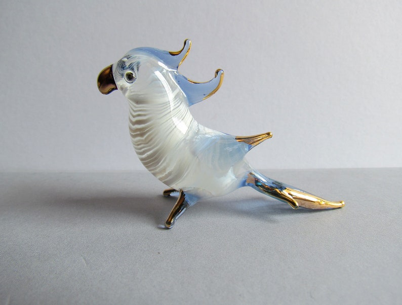 Tiny Original Blown Glass Figurine Murano TIGER Handmade Wild Cat handcraft.