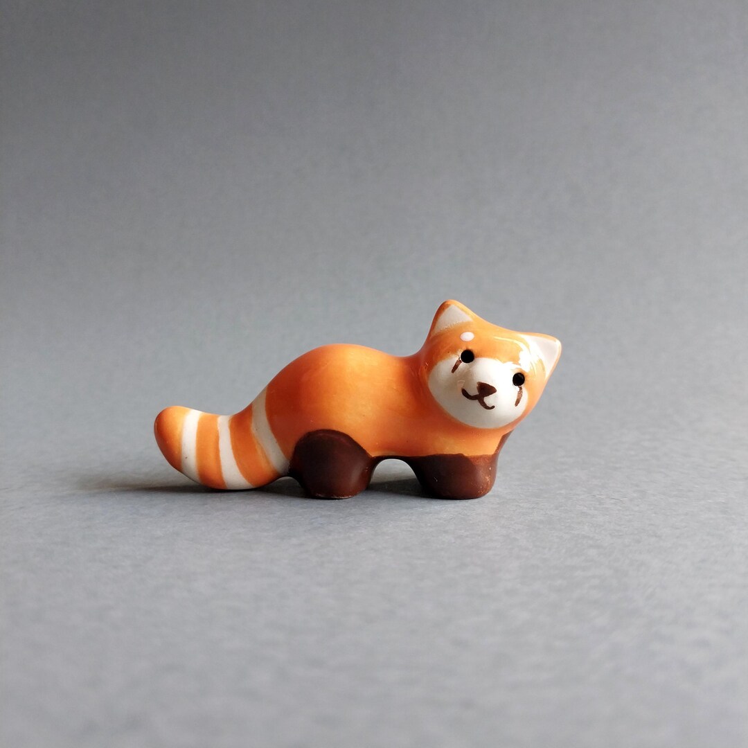 hand-painted-miniature-ceramic-red-panda-figurine-cute-collectible