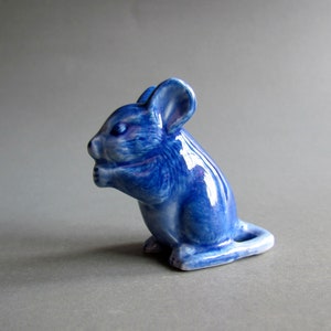 Maus Keramik Figur kleine kleine Ratte Mäuse Porzellan Statue Sammlerstück Puppenhaus Miniatur Dekor Geschenke Figuren Tier weiß