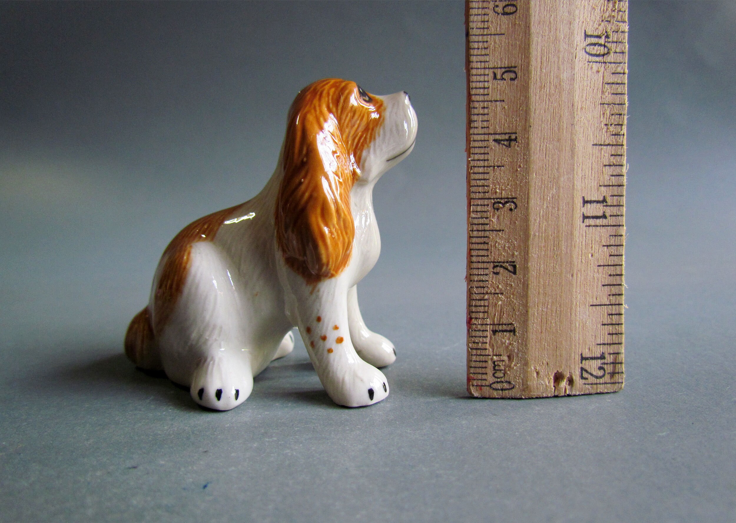 Charles Dog Miniature Ceramic Animal Figurine Small Statue Etsy