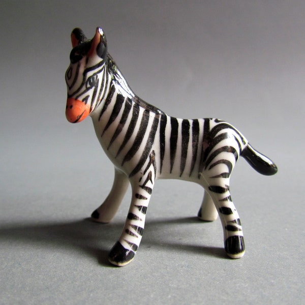 Porcelain Zebra Figurine Etsy