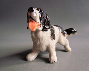 Gaint Dog Miniature Ceramic Animal Figurine Small Statue Collectible Dog Porcelain Collectible Decor Gift Figures St. Bernard Dog Statuette