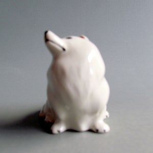 Dog Miniature Ceramic Animal Figurine Small Statue Collectible Dog Porcelain Dog Figurines Collectible Decor Gifts Dog Figures Toy USA White image 3