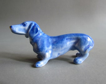 Miniature Dog Ceramic Porcelain Animal Figurine Small Pet Miniature Collectible Gifts Animal Decoration Sign Statue Figures