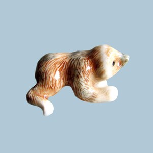 Miniature Sloth Figurine Ceramic Figurine Dollhouse Animal figure Mini Small Decor Collectible Gifts Monkey White Brown Statue Sculpture image 10