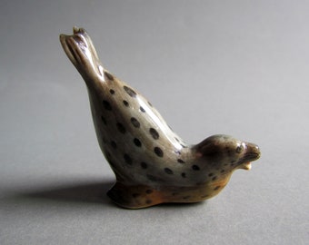 Seal Sea Lion Ceramic Animal Figurine Porcelain Statue Collectible Decor Gift Ocean Marine Lifes Zoo Tiny Sealion Figure