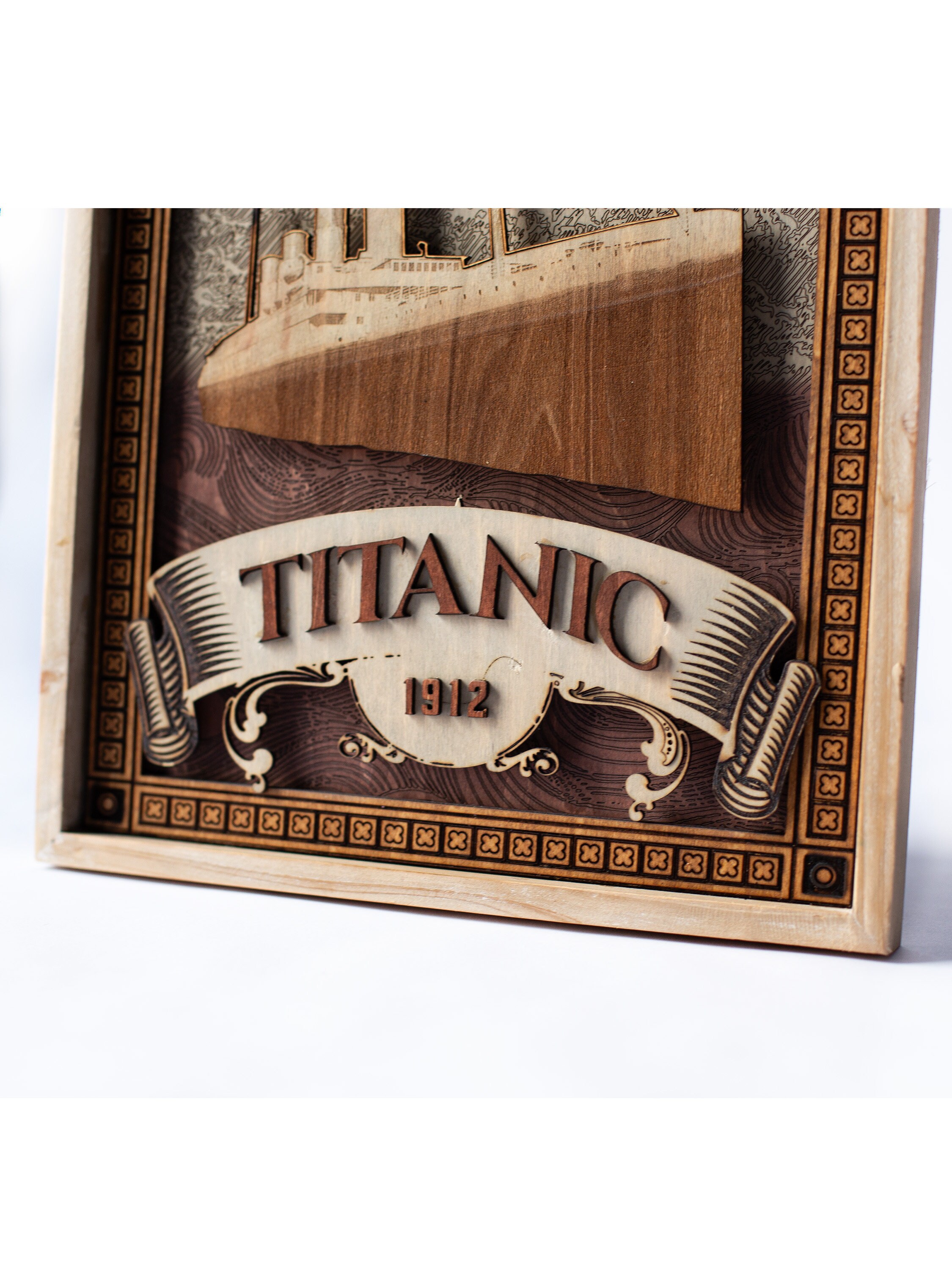 Titanic Handcrafted Wooden Wall Art RMS Titanic Vintage Wood Decor Gift Nautical Titanic Ship ...