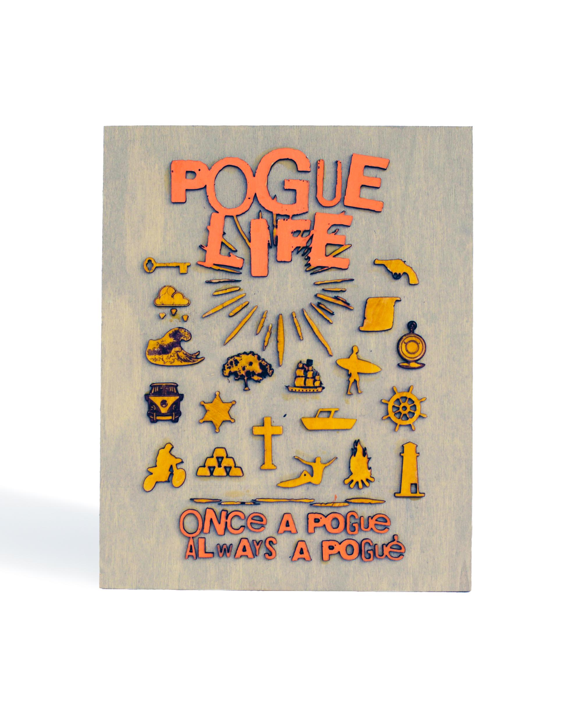 Pogue Life Wooden Wall Art for Outer Banks Fan Inspired Art for OBX Gift for Pogues John B Sarah Cameron Pope JJ Kiara Famous Teen Series
