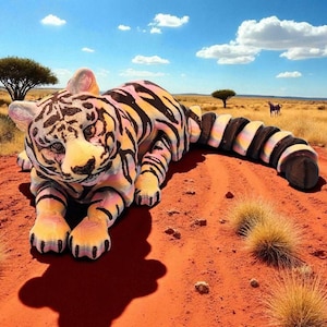 Tigre articulado - Juguete impreso en 3D - Coleccionable - Regalo para amantes de los tigres - Figura articulada