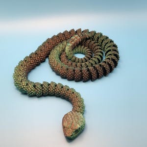 3D Printed Rattlesnake Toy - Realistic Design