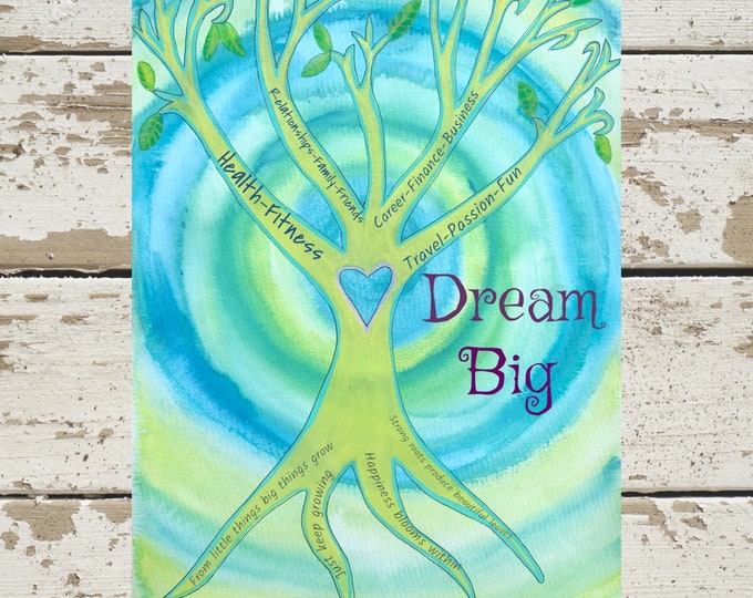 Vision Board Kit, Tree of Life, Printable