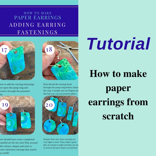 Tutorial, How to Make Paper Earrings