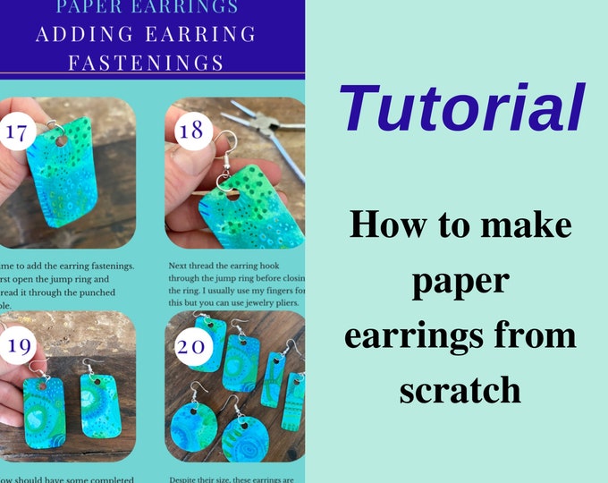 Tutorial, How to Make Paper Earrings