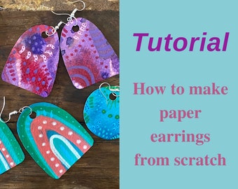 Tutorial, How to Make Paper Earrings