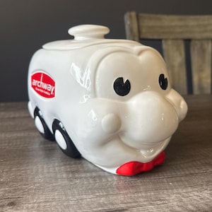 Vintage Archway Cookies Ceramic Cookie Jar – Smiling Truck – 1990s Promo Collectible
