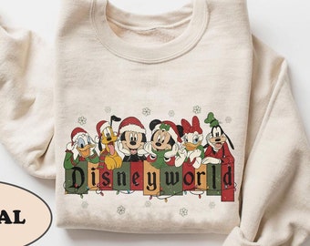 Vintage Disneyworld Christmas Shirt, Retro Mickey And Friends Christmas Tshirt, Mickey Very Merry Xmas, Cute Christmas Outfit, Magic Kingdom