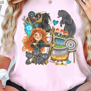 Vintage Disney Merida Shirt, Merida Brave Tshirt, Disney Birthday Girl Matching Trip, Magic Kingdom, Princess Brave Tee, Princess Merida Tee