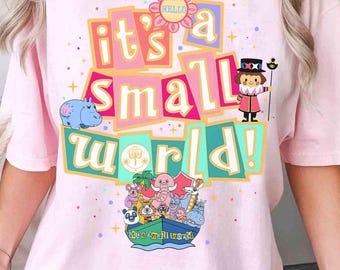 Maglietta Retro Patel Fantasyland Park It's A Small World, Maglietta Disney Dreams, Maglietta coordinata per la famiglia Disneyland, Maglietta WDW Vacation