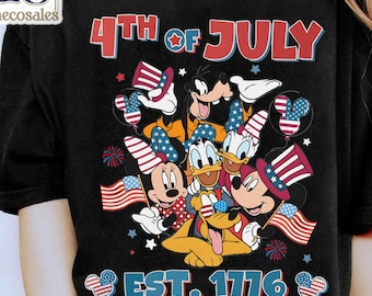 Vintage Mickey & Friends Patriotic Shirt, Disney 4Th Of July T-shirt, Disney Independence Day Tee, Disney Patriotic, American Freedom