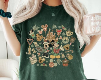 Vintage Mickey Minnie Gingerbread Christmas Shirt, Disney Gingerbread Tshirt, Mickey Very Merry Xmas, Cute Christmas Outfit, Magic Kingdom