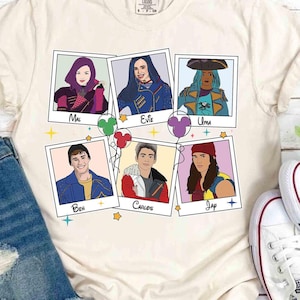 Disney Descendants Characters Photos Group Shirts, Disney Descendants 2025 shirt, Disneyland Family Trip Tee, Descendants Movie Matching Tee
