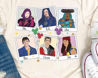 Disney Descendants Characters Photos Group Shirts, Disney Descendants 2026 shirt, Disneyland Family Trip Tee, Descendants Movie Matching Tee