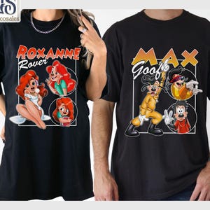 Disney Honeymoon Trip Matching Shirt, Vintage Roxanne & Max Couple T-shirt, Disney A Goofy Movie Tee, Disneyland Holiday Family Gift