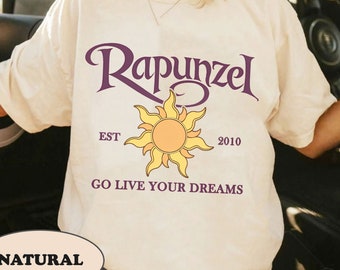 Vintage Disney Tangled Rapunzel Shirt, Go Live Your Dream Tshirt, Disneyland Family Trip Matching, Cute Disney Outfit, The Magic Kingdom
