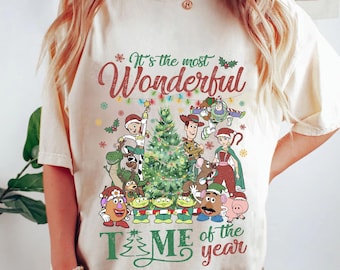 Vintage Toy Story Christmas Shirt, It'S The Most Wonderful Time Of The Year Christmas Tshirt, Mickey Very Merry Xmas, Cute Christmas Outfit