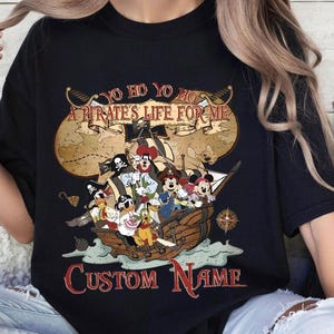 Personalized Disney Pirates Shirt, Mickey And Friends Pirates Of The Caribbean Tshirt, Disney Family Cruise Trip 2025, A Pirates Life For Me