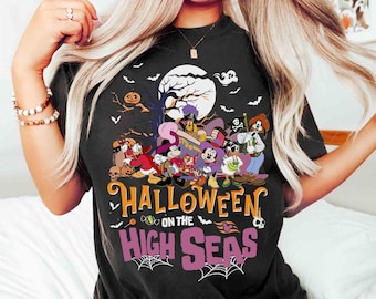 Vintage Mickey & Friends Halloween On The High Seas T-shirt, Disney Wish Fantasy Magic 2026 Matching Tee, Family Halloween Cruise Trip