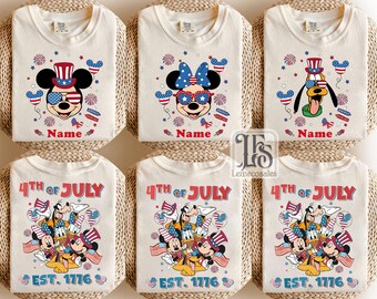 Personalized Mickey & Friends Patriotic Shirt, Disney 4Th Of July T-shirt, Disney Independence Day Tee, Disney Patriotic, American Freedom