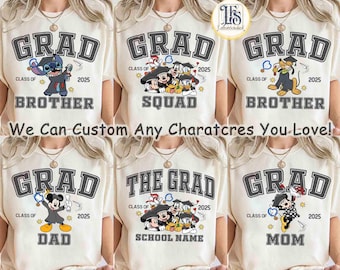 Vintage Mickey and Friends Disney Graduation shirts, Gift for Graduate, Disney Grad Family Trip shirt, Disney Grad Squad Tee, Class of 2026