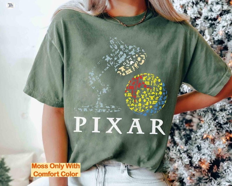 Disney Pixar-logotyp T-shirt, Disneyland Resort-familjeresa, Toy Story Land-t-shirt, Monster Inc., Inside Out, Pixar Fest Pals Playtime Party 2026 bild 1