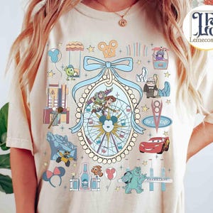 Coquette Bow Disney California Adventure Shirt, Disneyland Family Vacation, Cars Monster Toy Story Tee, Disneyland California Family Trip