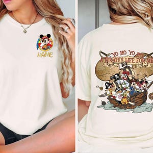 Custom 2-Sided Disney Pirates Shirt, Mickey And Friends Pirates Of The Caribbean Tshirt, Disney Family Cruise Trip, A Pirates Life For Me