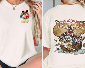 Custom 2-Sided Disney Pirates Shirt, Mickey And Friends Pirates Of The Caribbean Tshirt, Disney Family Cruise Trip, A Pirates Life For Me