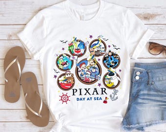 chemise vintage Disney Cruise Line Pixar Day at Sea 2026, t-shirt Disney Pixar Toy Story Cruise Line, voyage de vacances croisière en famille Disney