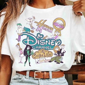 Disney Channel Zeichentrickfiguren Gruppe Hannah Montana Lizzie McGuire Phineas Ferb Shirt, welche Träume aus T-Shirt gemacht werden, Disneyland Reise Geschenk