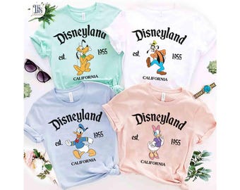 Customize Disney All Characters Shirt, Disney Group Shirt, Mickey & Friends Tee, Disney Trip, Disneyland Est 1955 Shirt, Disney Family Shirt